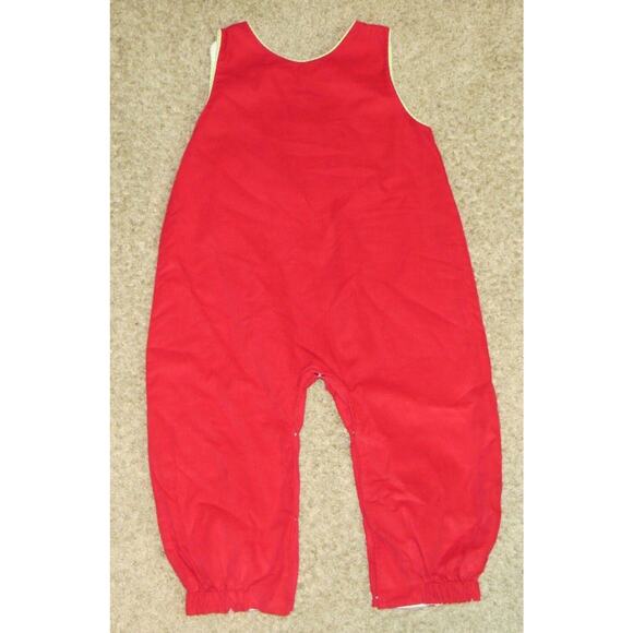 Mary James Bailey Red Birthday Longall Corduroy Romper Outfit Size 24M 24 Months - Picture 3 of 3